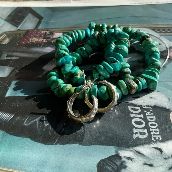 Sterling Silver Hoop Earrings - Picture 4 of 8